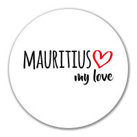 Aufkleber Mauritius my love 10cm Sticker