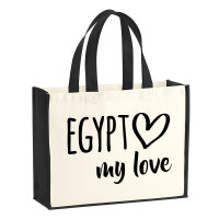 Jutetasche Egypt my love 21 Liter Black