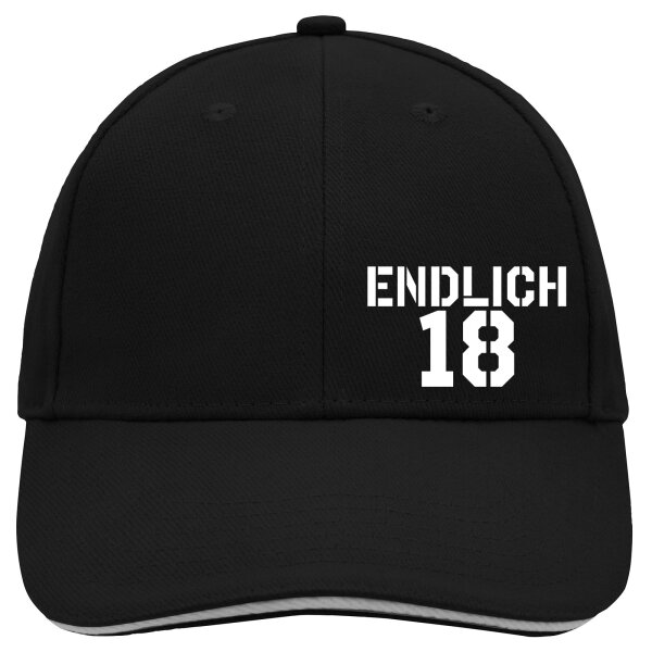 Cappy Mütze Endlich 18 Schriftzug