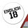 Aufkleber Endlich 18 Schriftzug 10cm Sticker