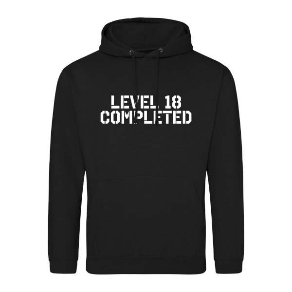 Unisex Hoodie Level 18 Completed Größe S-3XL