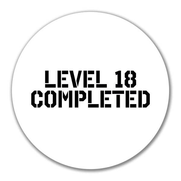 Aufkleber Level 18 Completed 10cm Sticker
