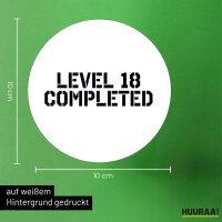 Aufkleber Level 18 Completed 10cm Sticker