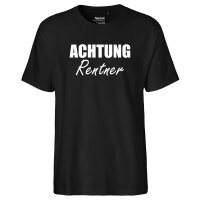 Herren T-Shirt Achtung Rentner Schriftzug