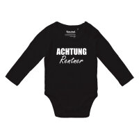 Babybody Achtung Rentner Schriftzug, Bio-Baumwolle