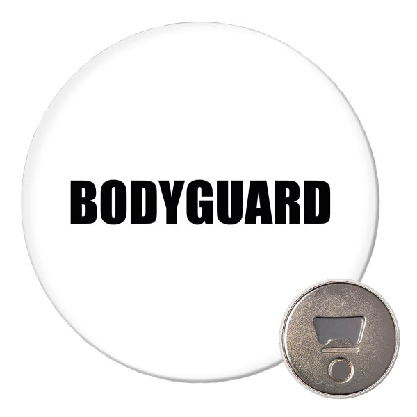 Magnet Bodyguard Schriftzug 59mm Kühlschrankmagnet Flaschenöffner