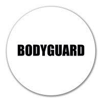 Aufkleber Bodyguard Schriftzug 10cm Sticker