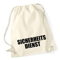 Turnbeutel Sicherheitsdienst Schriftzug 12 Liter