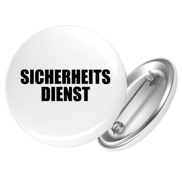 Button Sicherheitsdienst Schriftzug