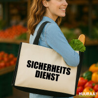 Jutetasche Sicherheitsdienst Schriftzug 21 Liter Black