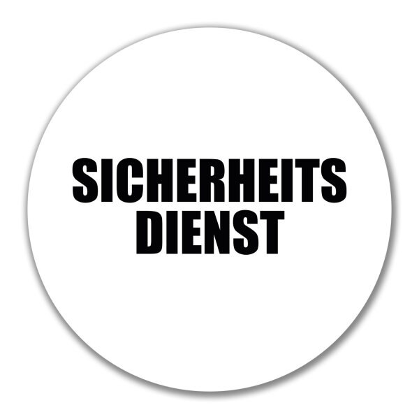 Aufkleber Sicherheitsdienst Schriftzug 10cm Sticker