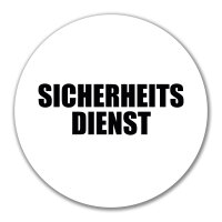 Aufkleber Sicherheitsdienst Schriftzug 10cm Sticker