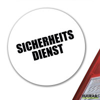 Aufkleber Sicherheitsdienst Schriftzug 10cm Sticker
