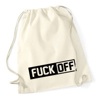 Turnbeutel Fuck Off Schriftzug 12 Liter