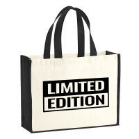 Jutetasche Limited Edition Schriftzug 21 Liter Black