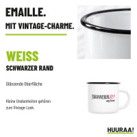 Emaille Tasse Johannesburg my love in Weiß, 300 ml