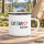 Emaille Tasse Cape Town my love in Weiß, 300 ml