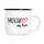 Emaille Tasse Moscow my love in Weiß, 300 ml