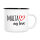 Emaille Tasse Malta my love in Weiß, 300 ml