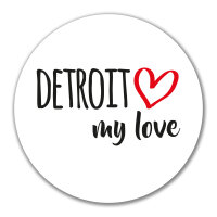 Aufkleber Detroit my love 10cm Sticker