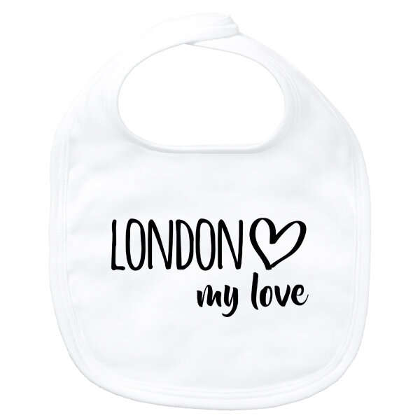 Baby Lätzchen London my love Klettverschluss