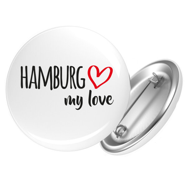 Button Hamburg my love Anstecker