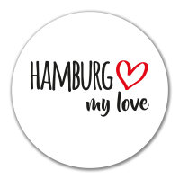 Aufkleber Hamburg my love 10cm Sticker