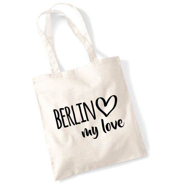 Jutebeutel Berlin my love 10 Liter
