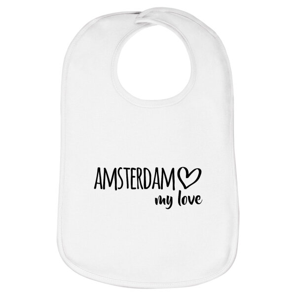 Lätzchen Amsterdam my love, doppellagig