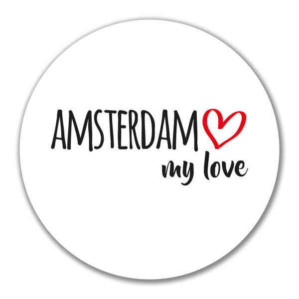 Aufkleber Amsterdam my love 10cm Sticker