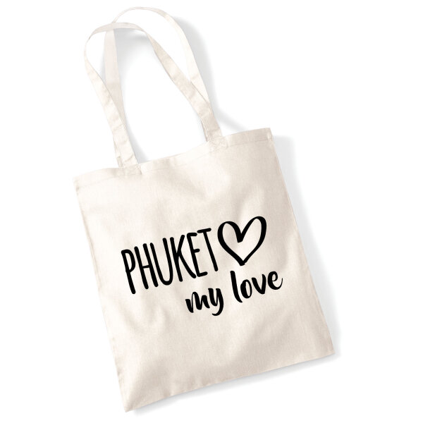 Jutebeutel Phuket my love 10 Liter