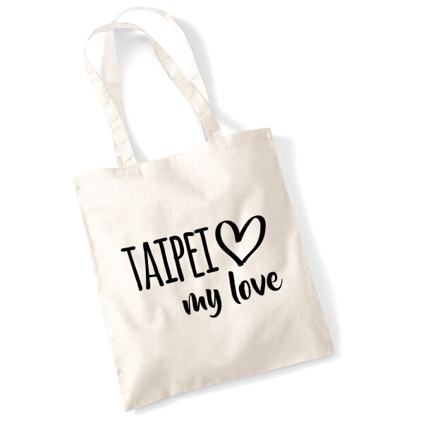 Jutebeutel Taipei my love 10 Liter