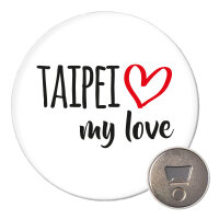 Magnet Taipei my love 59mm Kühlschrankmagnet...
