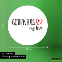 Aufkleber Gothenburg my love 10cm Sticker