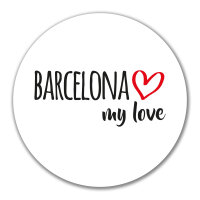 Aufkleber Barcelona my love 10cm Sticker