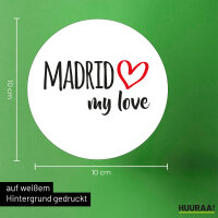 Aufkleber Madrid my love 10cm Sticker