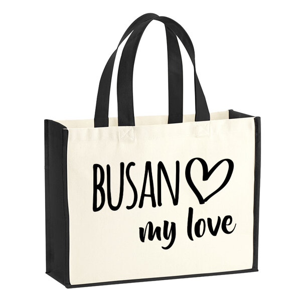 Jutetasche Busan my love 21 Liter Black