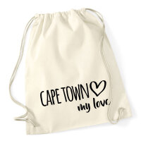 Turnbeutel Cape Town my love 12 Liter