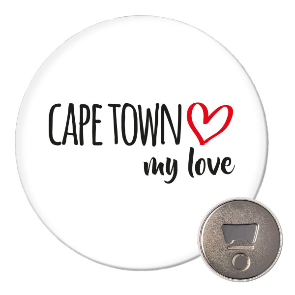 Magnet Cape Town my love 59mm Kühlschrankmagnet Flaschenöffner