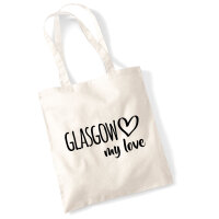 Jutebeutel Glasgow my love 10 Liter