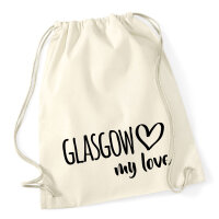 Turnbeutel Glasgow my love 12 Liter