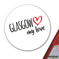 Aufkleber Glasgow my love 10cm Sticker