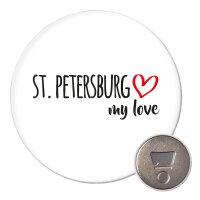 Magnet St. Petersburg my love 59mm Kühlschrankmagnet...