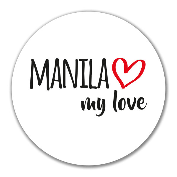 Aufkleber Manila my love 10cm Sticker