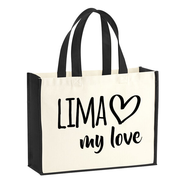 Jutetasche Lima my love 21 Liter Black