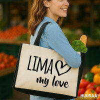 Jutetasche Lima my love 21 Liter Black
