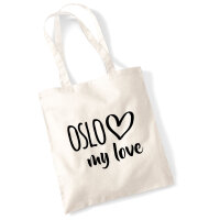 Jutebeutel Oslo my love 10 Liter