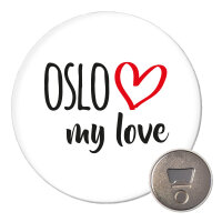 Magnet Oslo my love 59mm Kühlschrankmagnet...