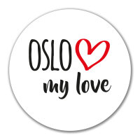 Aufkleber Oslo my love 10cm Sticker