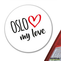 Aufkleber Oslo my love 10cm Sticker